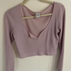 TNA SCOOPNECK LONGSLEEVE LAVENDER/PINK SIZE S